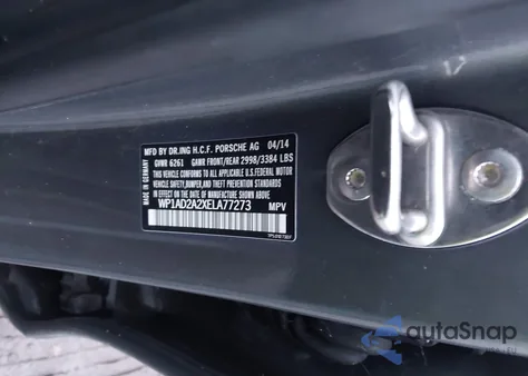 2014 Porsche Cayenne Gts из США, поврежденный, VIN WP1AD2A2XELA77273